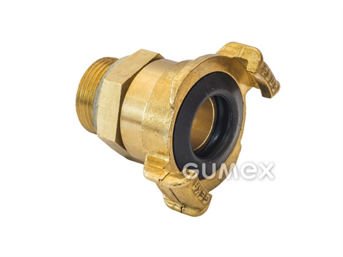 GEKA Schnellkupplung drehbar um 360°, Außengewinde G 1/2", 40bar, Dichtung NBR, -5°C/+90°C, Messing, 
